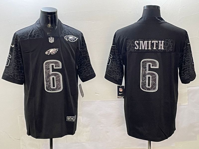 Men Philadelphia Eagles #6 Smith Black 2025 Nike Vapor Limited NFL Jersey style 4->philadelphia eagles->NFL Jersey